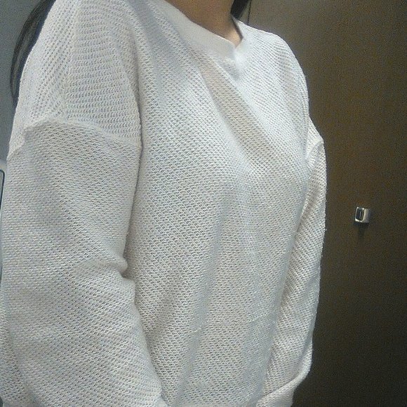 Cream Drop Shoulder Knit Sweater - Picture 5 of 5